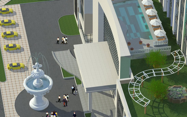 大廈群樓屋頂花園設計項目